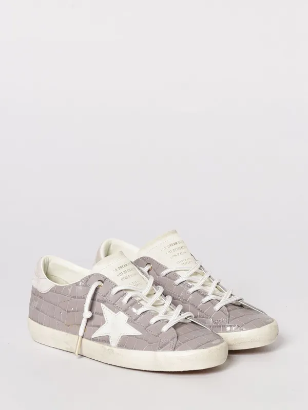 Golden goose Super-Star Crocodile Print Leather Sneakers Lilac (GWF01002F00811845405)