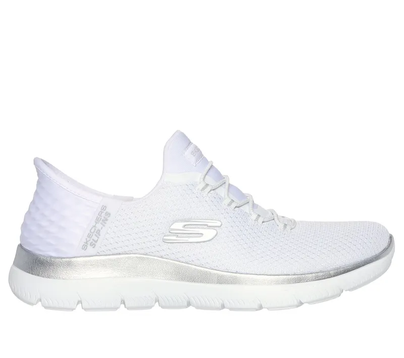 Skechers Slip-ins: Summits – Diamond Dream Sneaker White/Silver