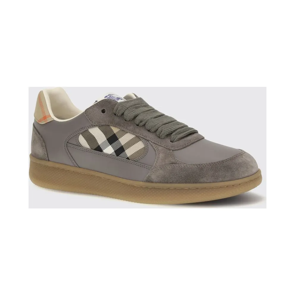 BURBERRY Terrace Leather and Suede with Vintage Check Motif Sand (8127509)