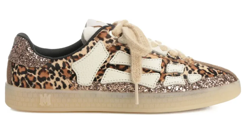 AMIRI Pacific Bones Sneakers mit Leo-Print – Braun (AWSNSN1024)