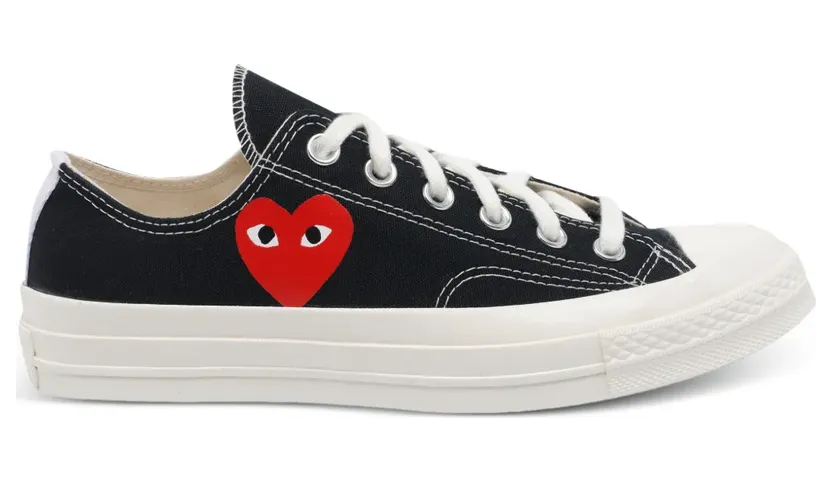 Comme Des Garçons Play x Converse Chuck 70 Sneakers mit Logo – Schwarz (K1281)