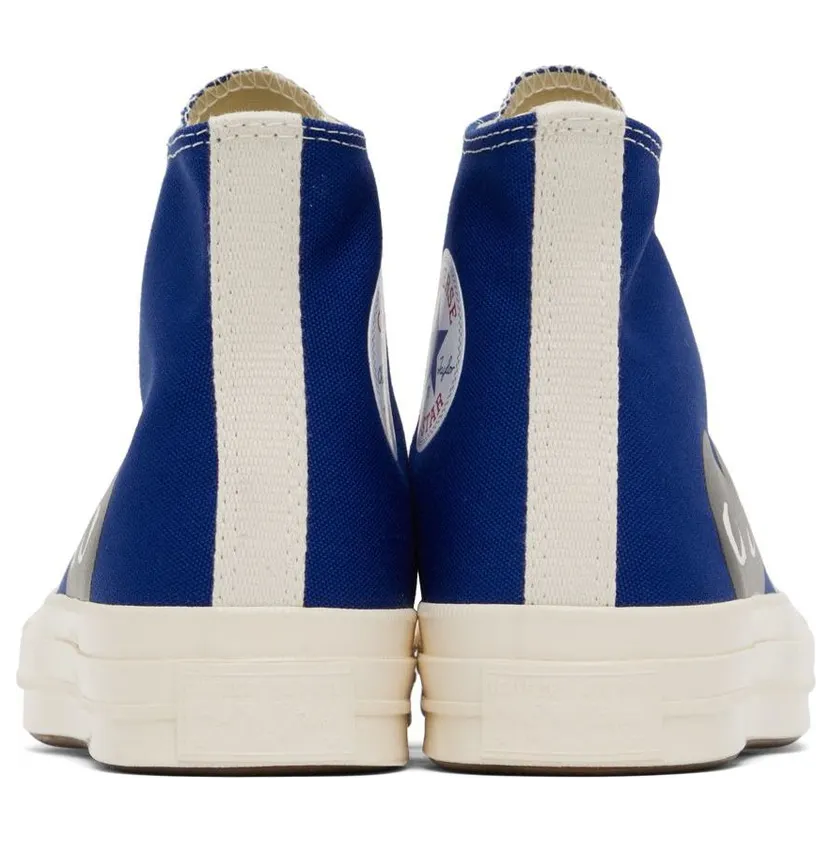 Comme des Garçons Play Grey Converse Edition Half Heart Chuck 70 High Sneakers (K122) (2)