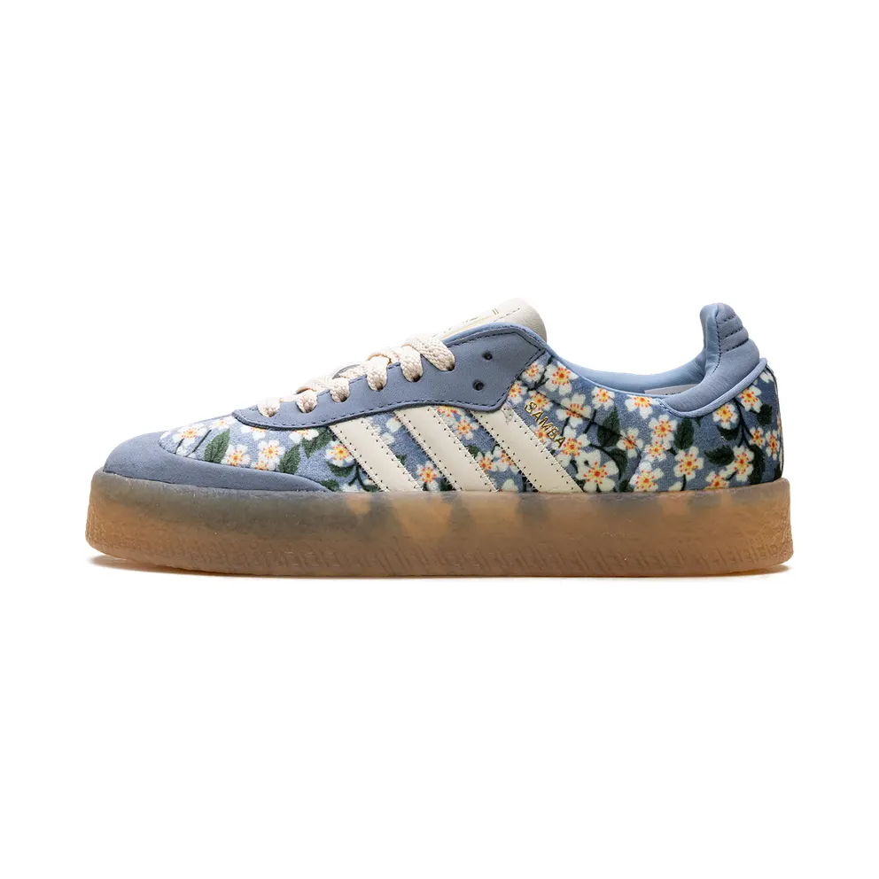 Adidas Sambae “Liberty London Floral Embroidery Blue Cream White” (JQ6046)