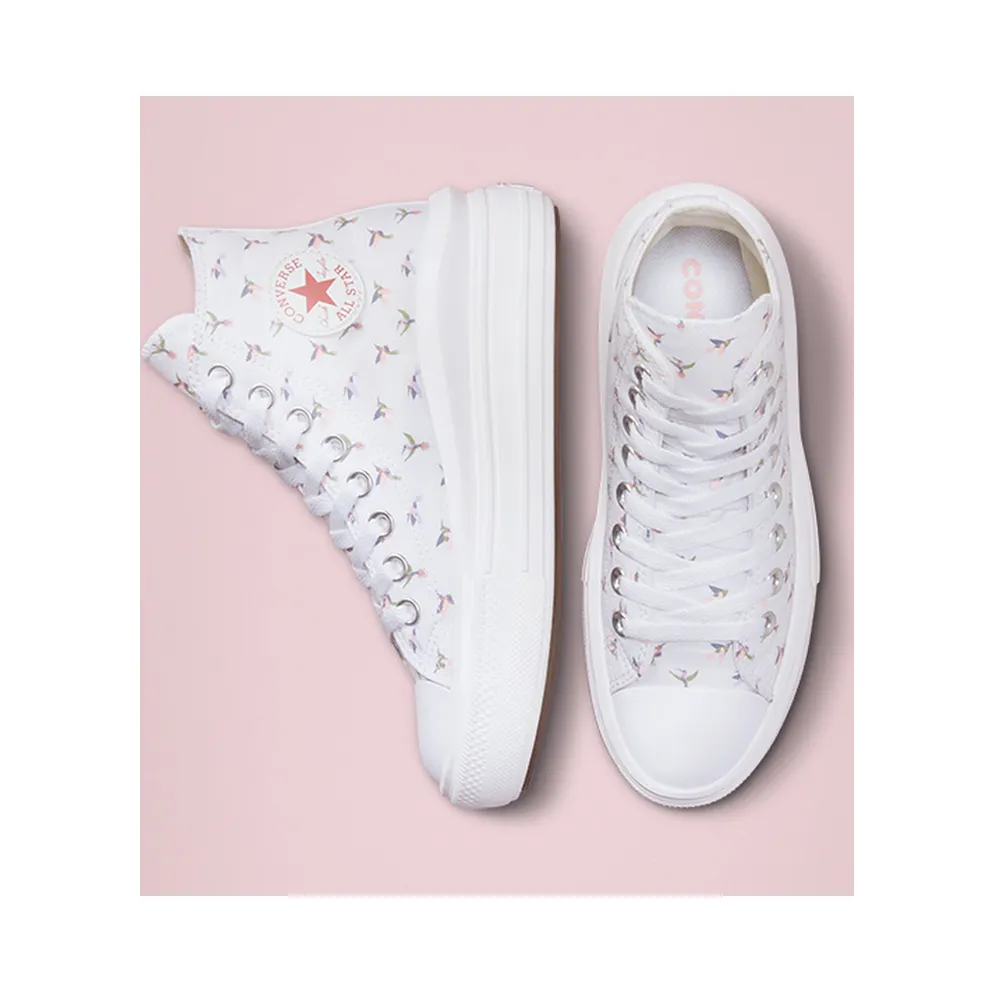 Converse Chuck Taylor All Star Move Platform Hummingbirds White/rust Pink (A01021C)