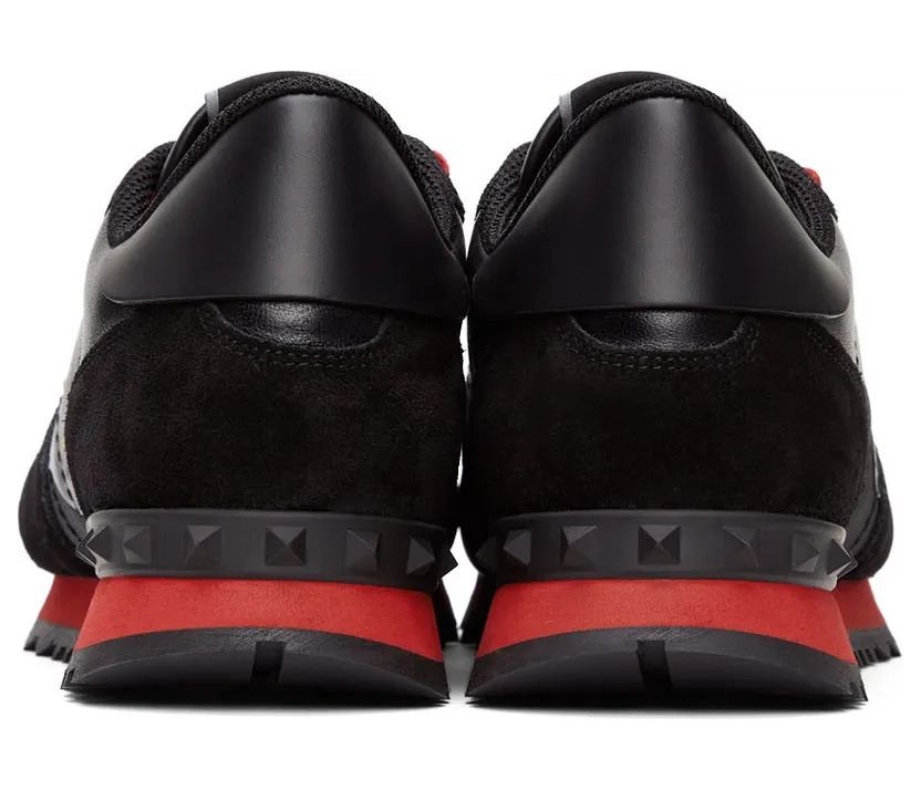 Valentino Garavani Black & Red Camo Rockrunner Sneakers (WY2S0723NSD) (4)