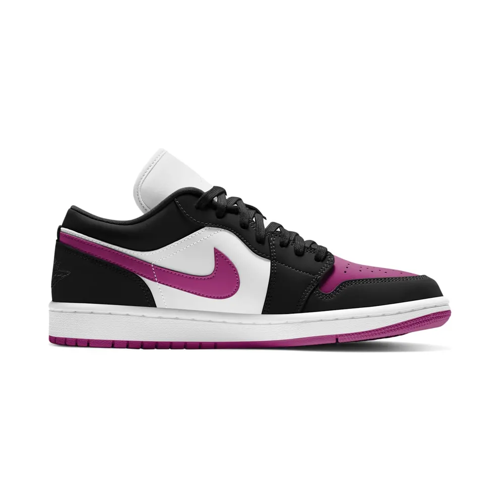 Jordan 1 Low Black Cactus Flower (W) Black/Cactus Flower-White (DC0774-005)