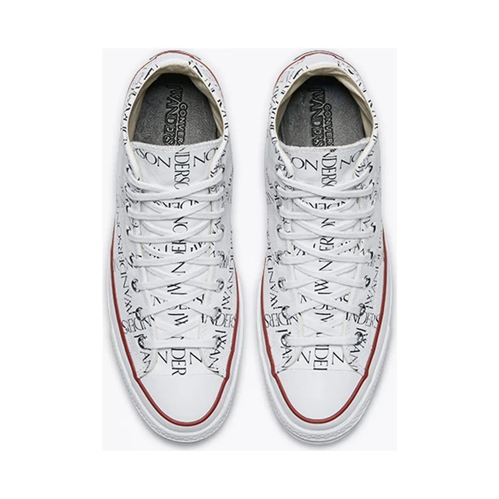 Converse Chuck Taylor All-Star 70s Hi Grid JW Anderson White White/Black-Insignia Red (160808C)
