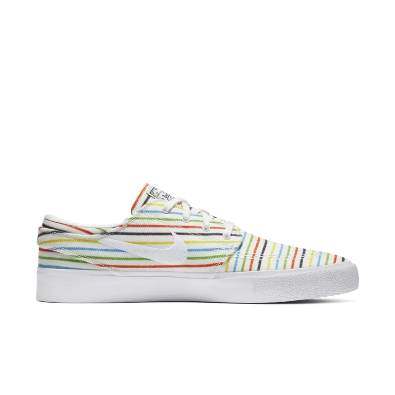 Nike SB Zoom Stefan Janoski Canvas Multi-Color Pinstripes Sail/Sail-White-White (AQ7878-100)