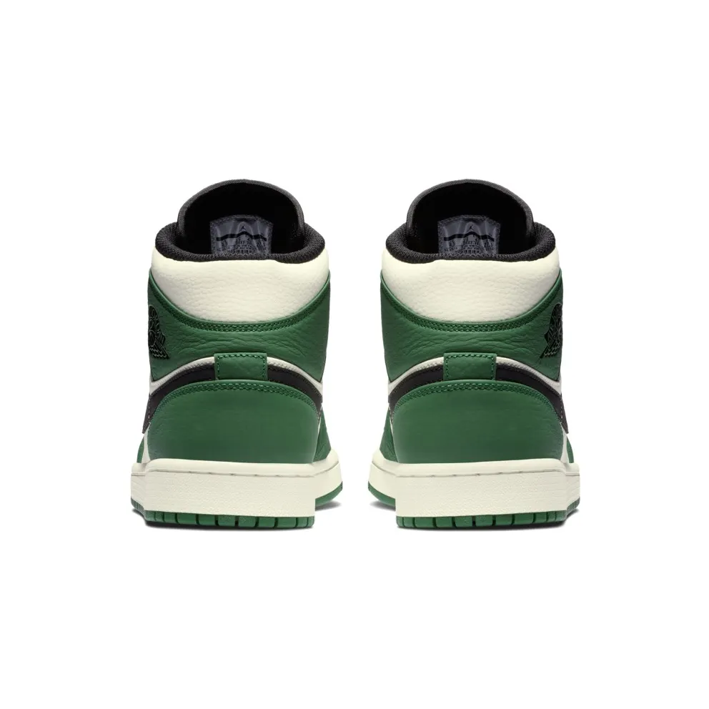 Jordan 1 Mid Pine Green Pine Green/Sail-Black (852542-301)