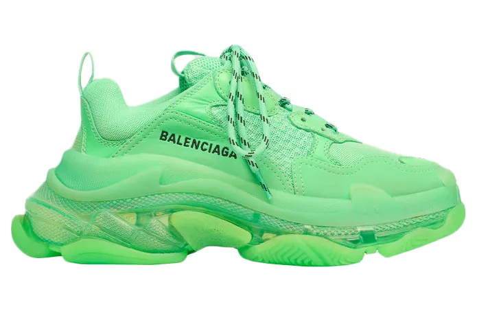 Balenciaga Triple S Soft Neon Green Clear Sole (W) (544351W2CF13801)