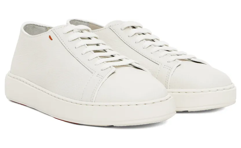 Santoni Tumbled Low-Top “White” (MBCD21430BARCMMDI48) (4)
