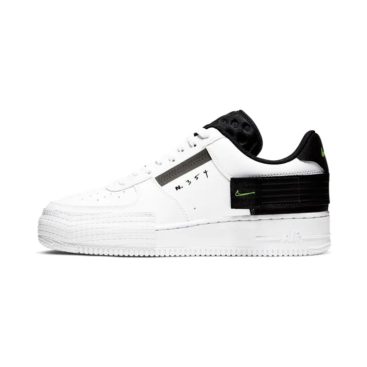 Nike Air Force 1 Type “White / Black / Volt” (AT7859-101)