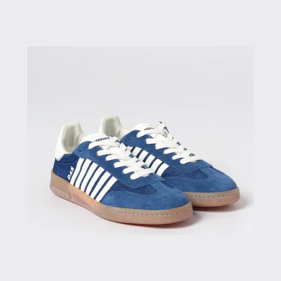 Dsquared2 Boxer Sneakers in Suede and Nylon Blue (SNM047711708709M4177)