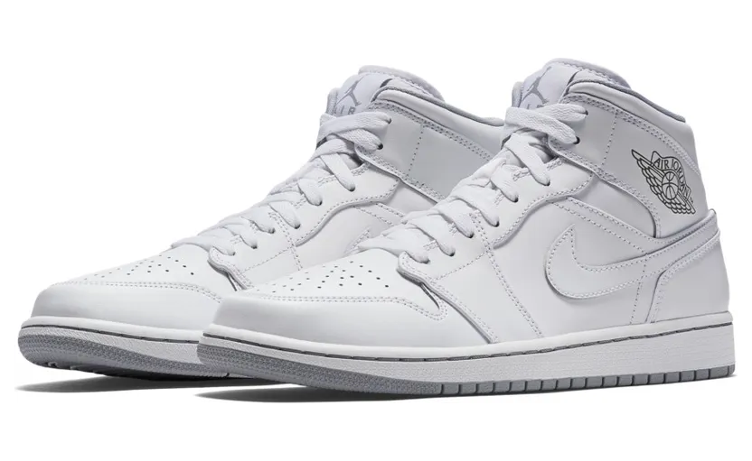 Air Jordan 1 Mid White Wolf Grey (554724-112)