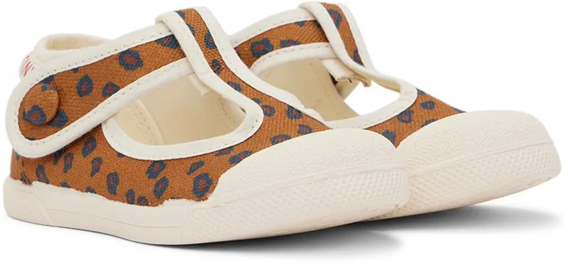 TINYCOTTONS Baby Tan Animal Print Mary Jane Mustard K21 (AW22-360)