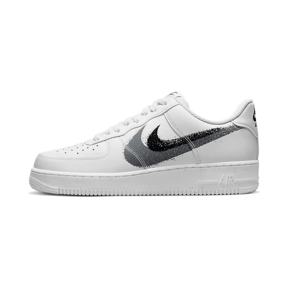 Nike Air Force 1 Low ’07 Spray Paint Swoosh White Black Grey (FD0660-100)