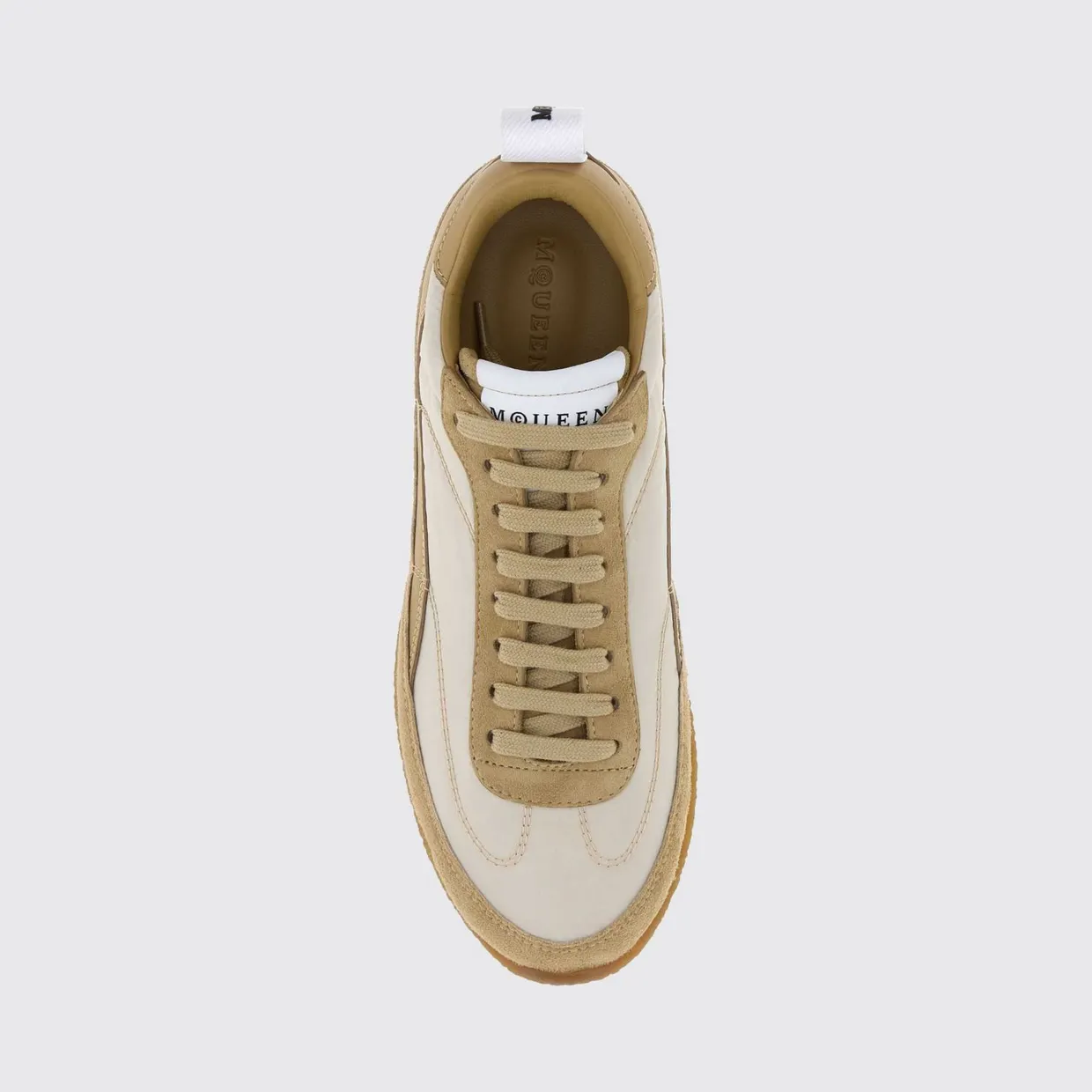 Mcqueen Alexander EC1 Nylon and Suede Sneakers with Rubber Sole Beige (856192WIAJ42636) (2)