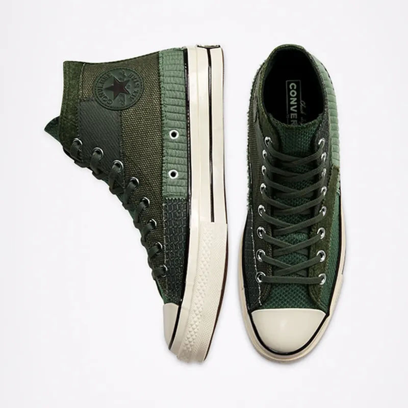 Converse Mono Patchwork Chuck 70 High Top Forest Egret Forest/Egret/Black (167138C)