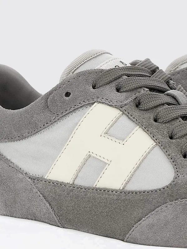 Hogan Interactive Sneakers in Suede and Nylon Grey (HXM7130GC80V4R0RWM) (4)
