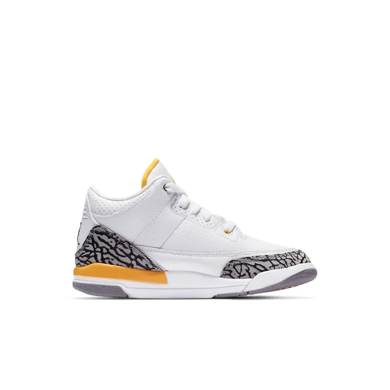 Jordan 3 Retro Laser Orange (PS) White/Black-Laser Orange-Cement Grey (441141-108)