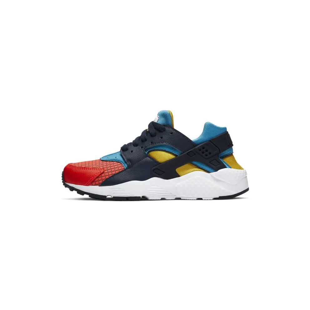 Nike Air Huarache Run Ultra Now Multi-Color (GS) Bright Crimson/Photo Blue-Amarillo-Obsidian (BQ7096-600)