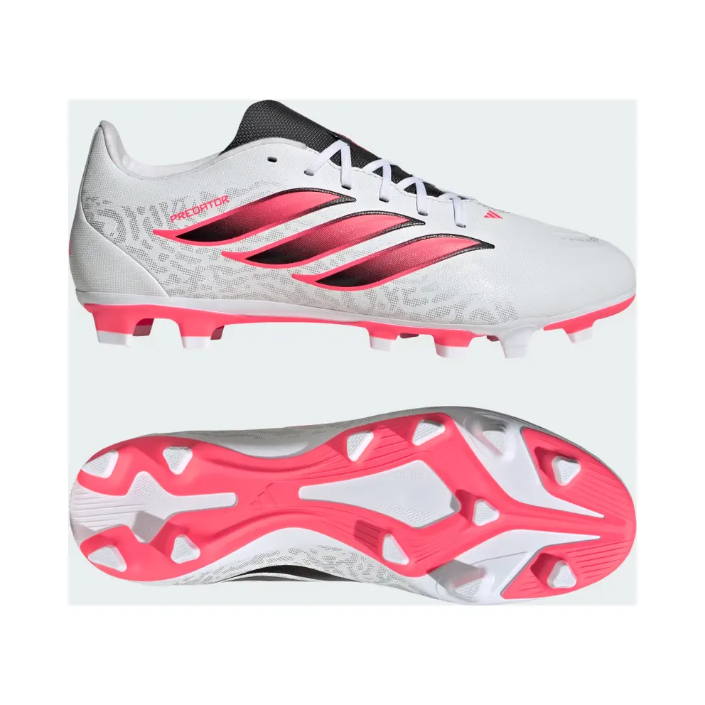 Adidas Predator Club FG/MG Soccer Cleats “Cloud White / Solar Turbo / Core Black” (IH2111)