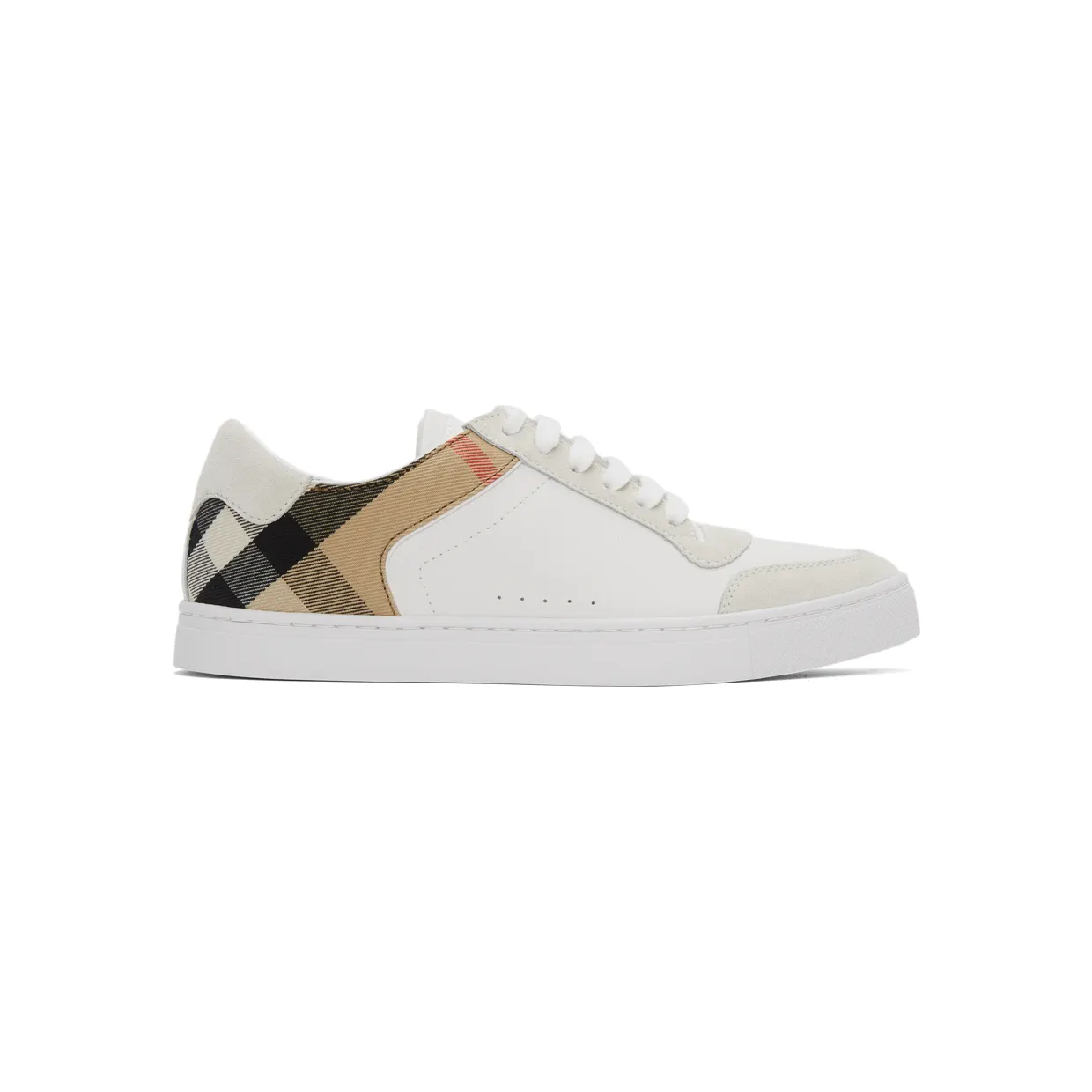 Burberry White Check Reeth Sneakers (8024125)