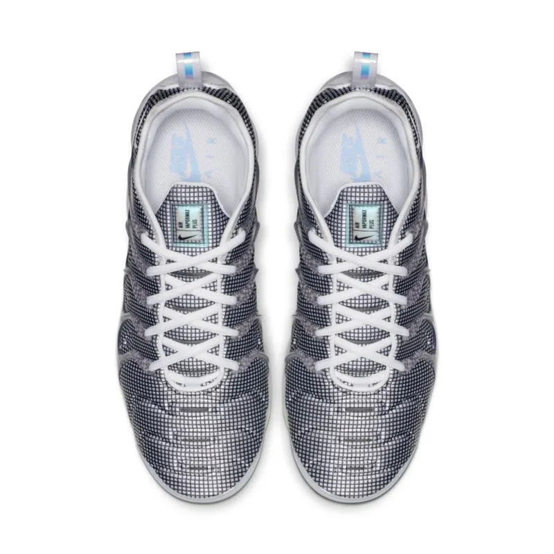 Nike Air VaporMax Plus Grid Print White/Aluminum-Barely Volt-Black (924453-105)