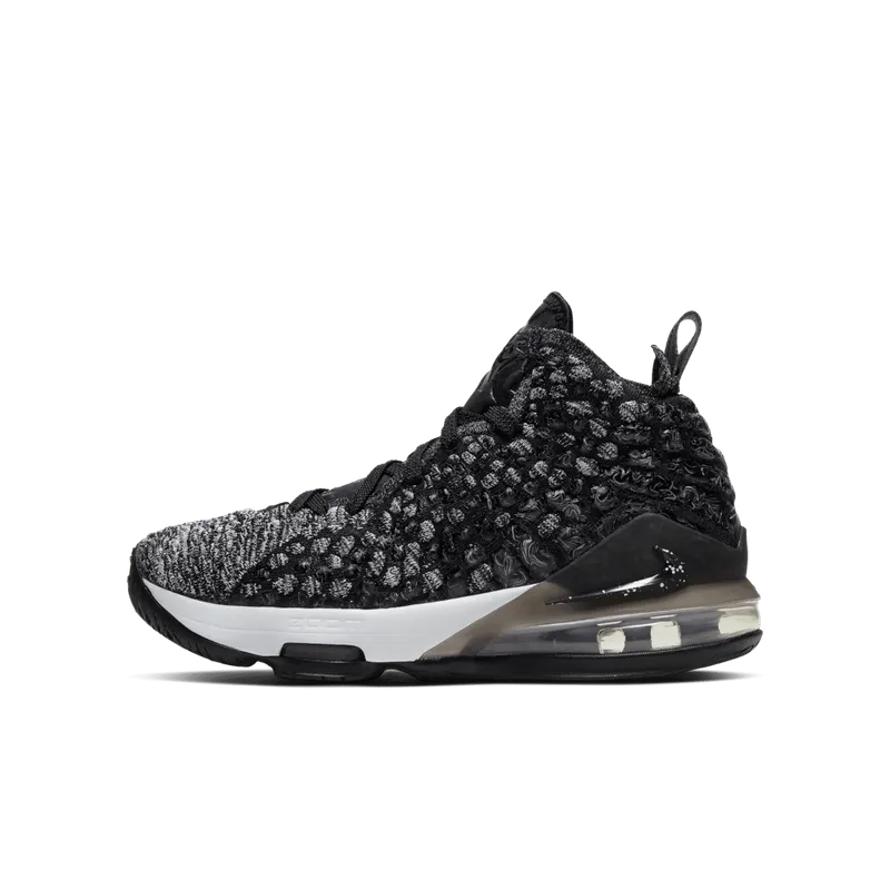 Nike LeBron 17 Black White (GS) Black/White (BQ5594-002)