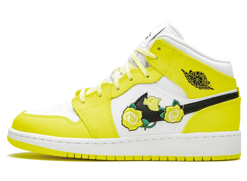 Jordan 1 Mid Dynamic Yellow Floral (GS)