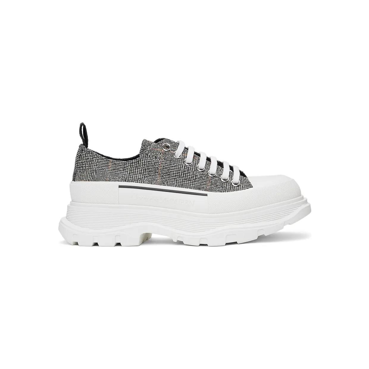 Alexander McQueen Black & White Wool Tread Slick Sneakers (652757W4PE1)
