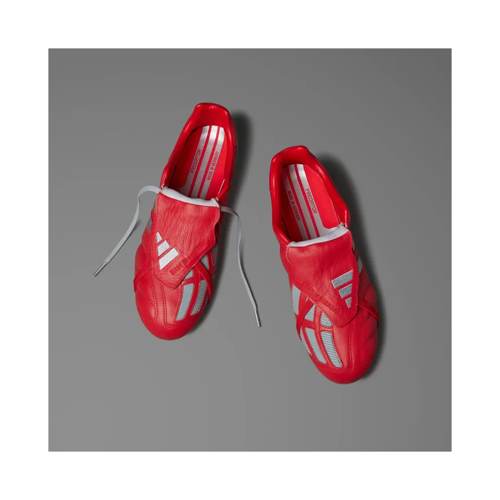 adidas Predator Mania Firm Ground Boots “Vivid Red / Silver Metallic / Vivid Red” (JR7798)