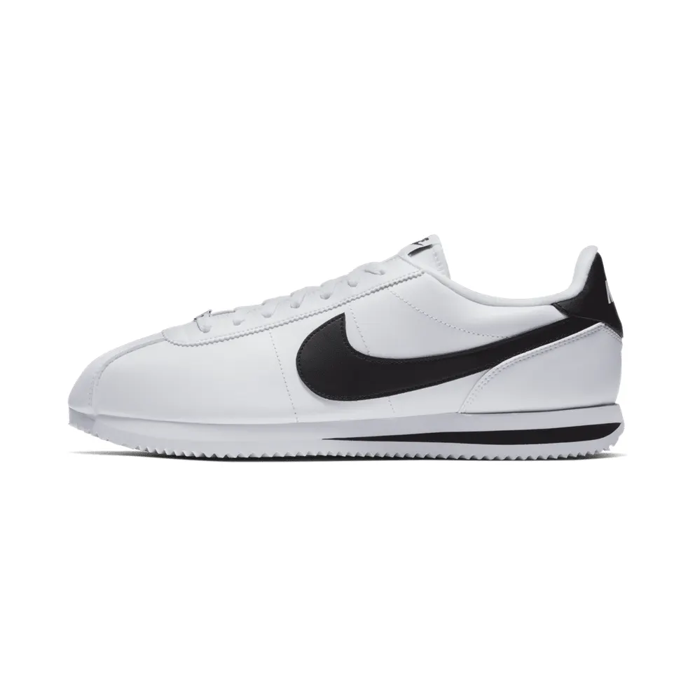 Nike Cortez Basic Leather White Black (2017) White/Metallic Silver-Black (819719-100)