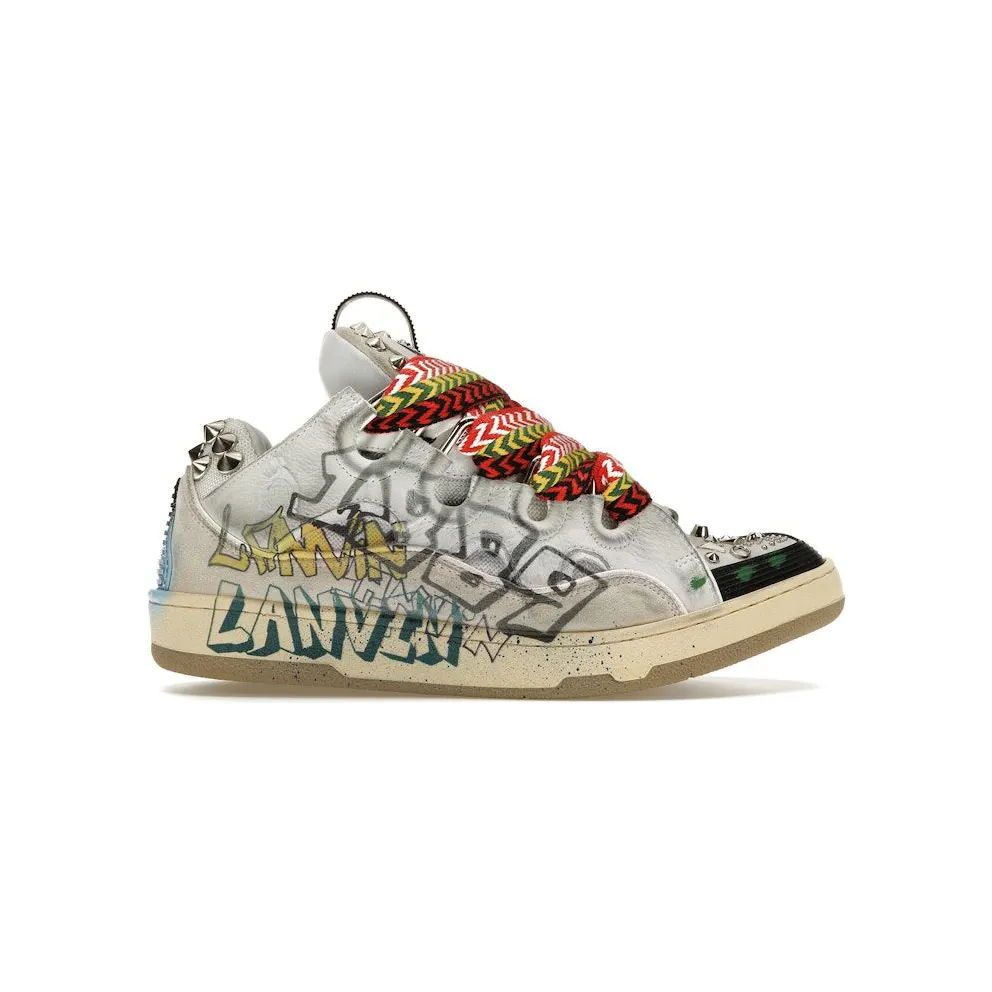 Lanvin Curb Sneaker Graffiti (FW-SKDK02-STUD-P22-00M2)