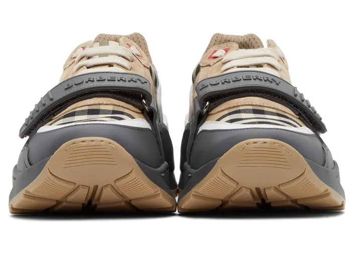 Burberry Beige Check Ramsay Sneakers (8031098) (2)