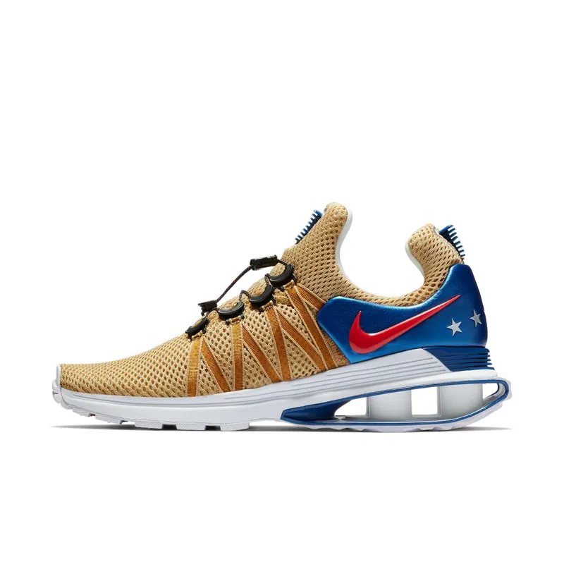 Nike Shox Gravity World Cup (2018) Metallic Gold/White-Gym Blue-Speed Red (AR1999-700)