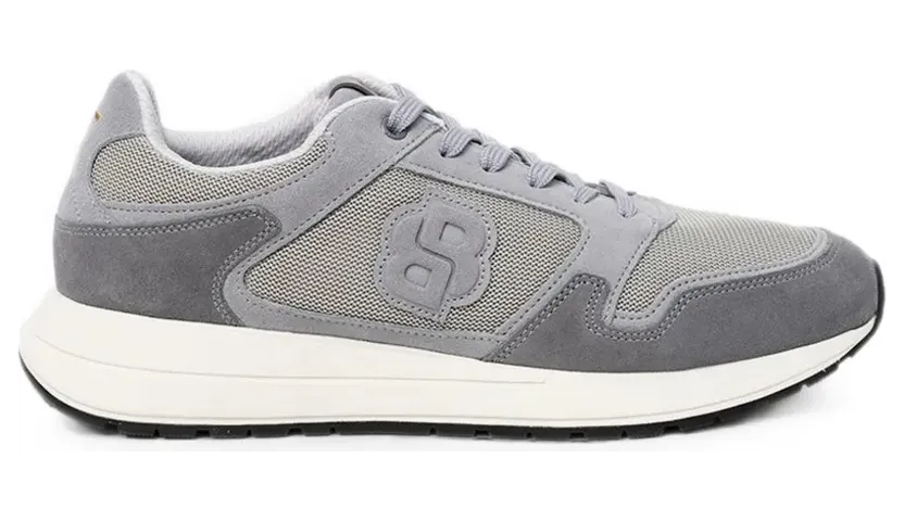 BOSS with Double B-monogram and suède afwerking – Beige (50554612)