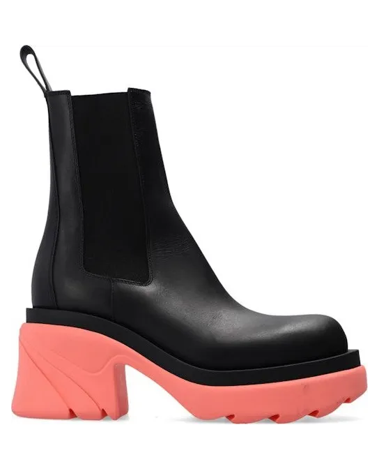 Bottega Veneta Flash Platform Ankle Boot Black Flamingo (667148VBS501475)