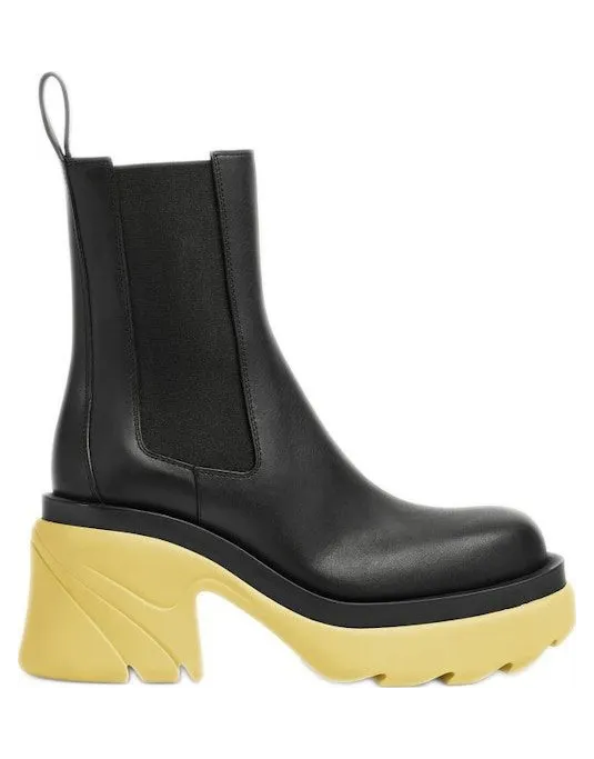Bottega Veneta Flash Platform Ankle Boot Black Lemonade (667148VBS501482)