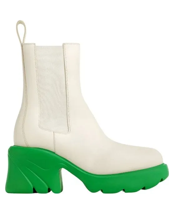 Bottega Veneta Flash Shearling Ankle Boot White Parakeet (716245V1BN19168)