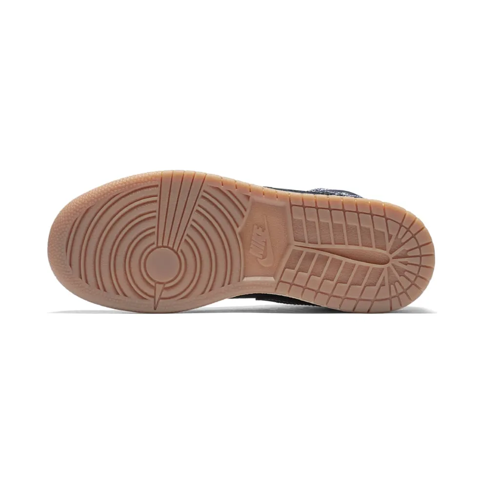 Jordan 1 Retro Mid Derek Jeter RE2PECT (GS) Obsidian/White-Gum Light Brown (554725-402)
