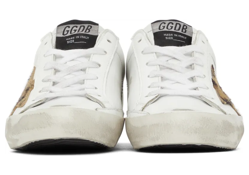 Golden Goose SSENSE Exclusive White Leopard Superstar Sneakers (F00101.F002256.10820) (2)