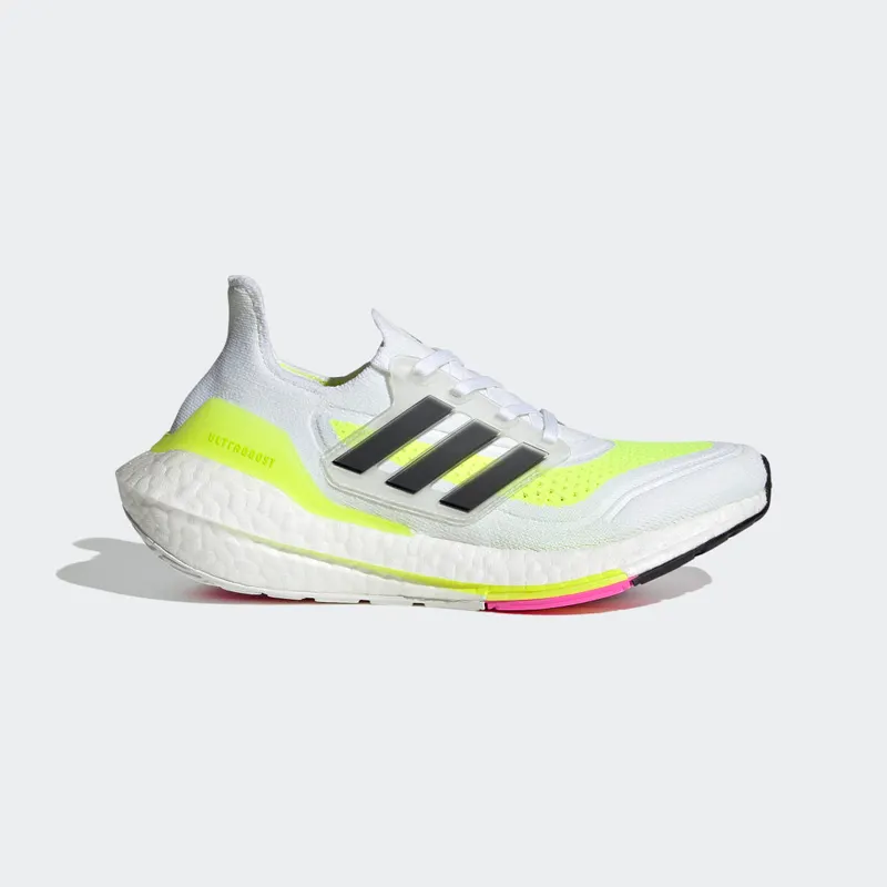adidas Ultraboost 21 Cloud White / Core Black / Solar Yellow (FZ2929)