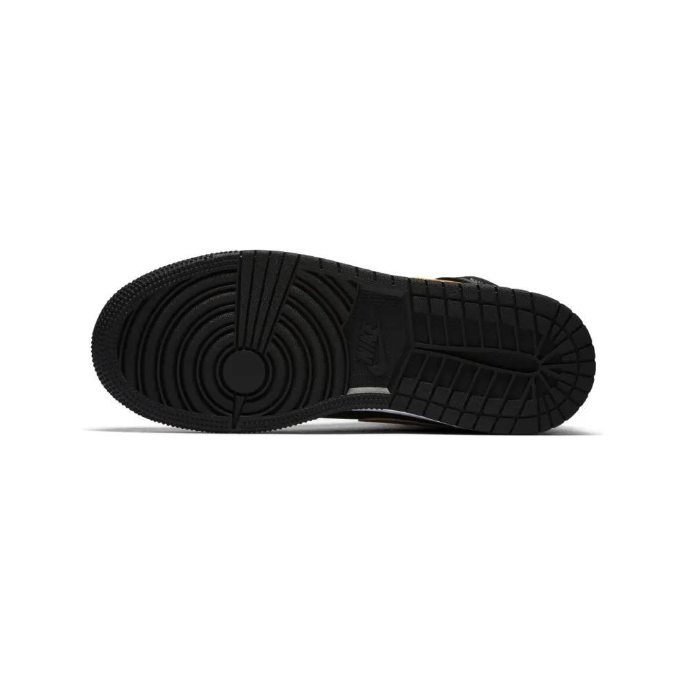 Jordan 1 Mid Reverse New Love (GS) Black/University Gold-White (554725-071)