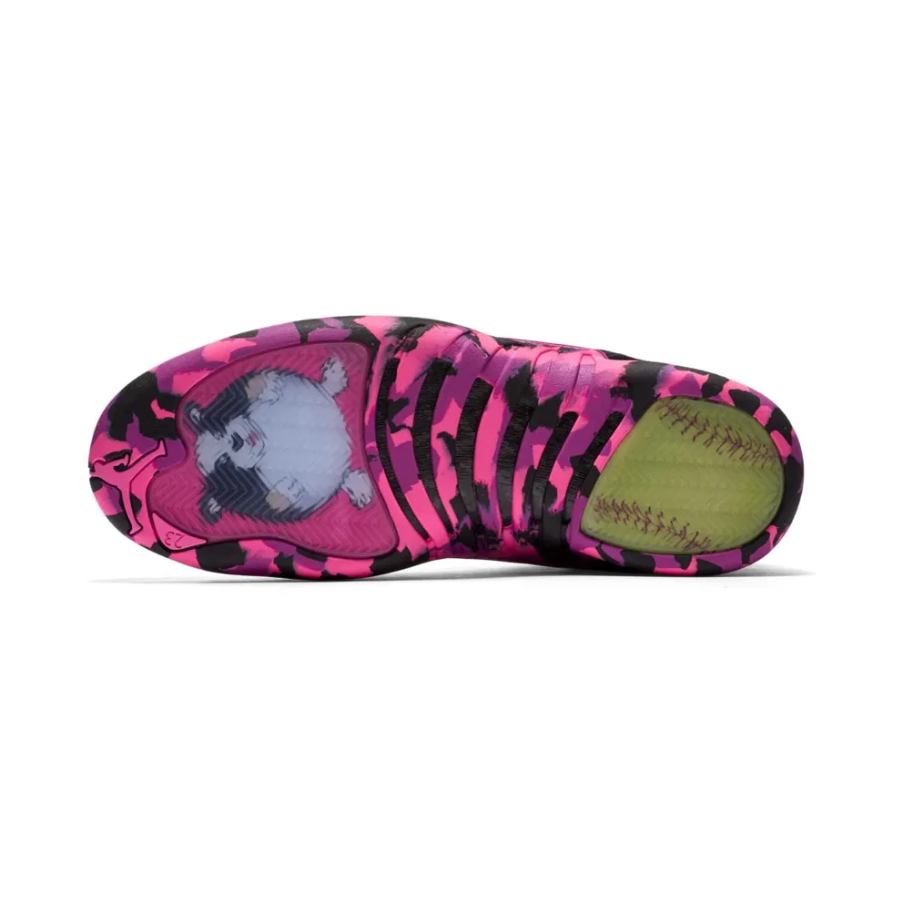 Jordan 12 Retro Doernbecher (2017) Black/Pink Blast-Hyper Violet (AH6987-023)