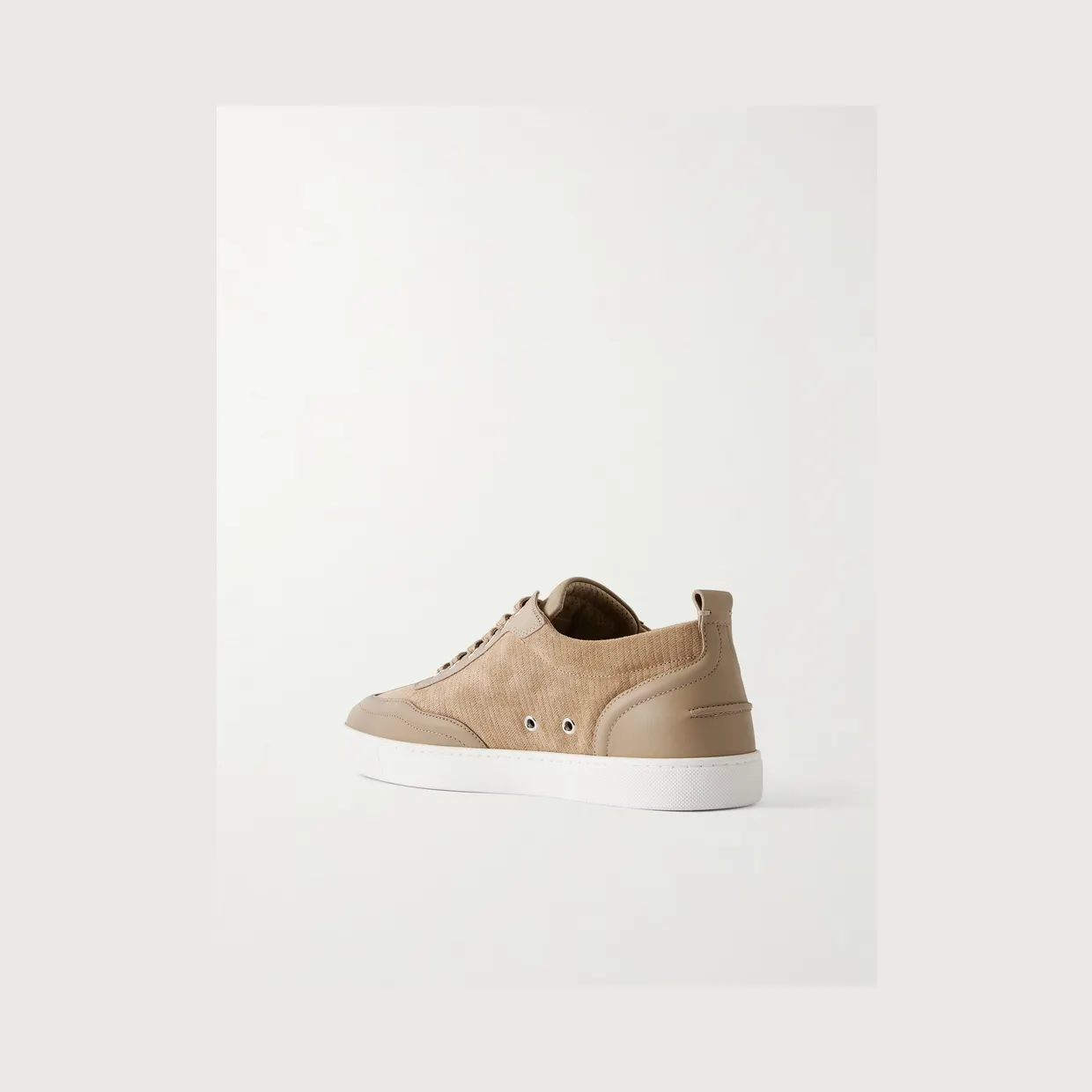 Christian Louboutin Retero Leather-Trimmed Suede Sneakers Beige (3260722) (4)