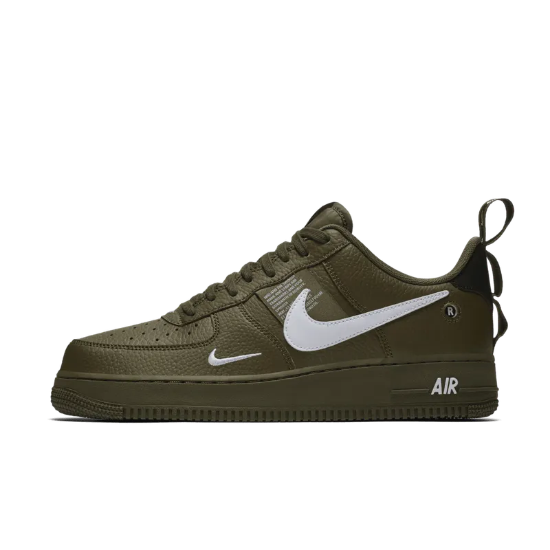Nike Air Force 1 Low Utility Olive Canvas Olive Canvas/Black-White-Tour Yellow (AJ7747-300)