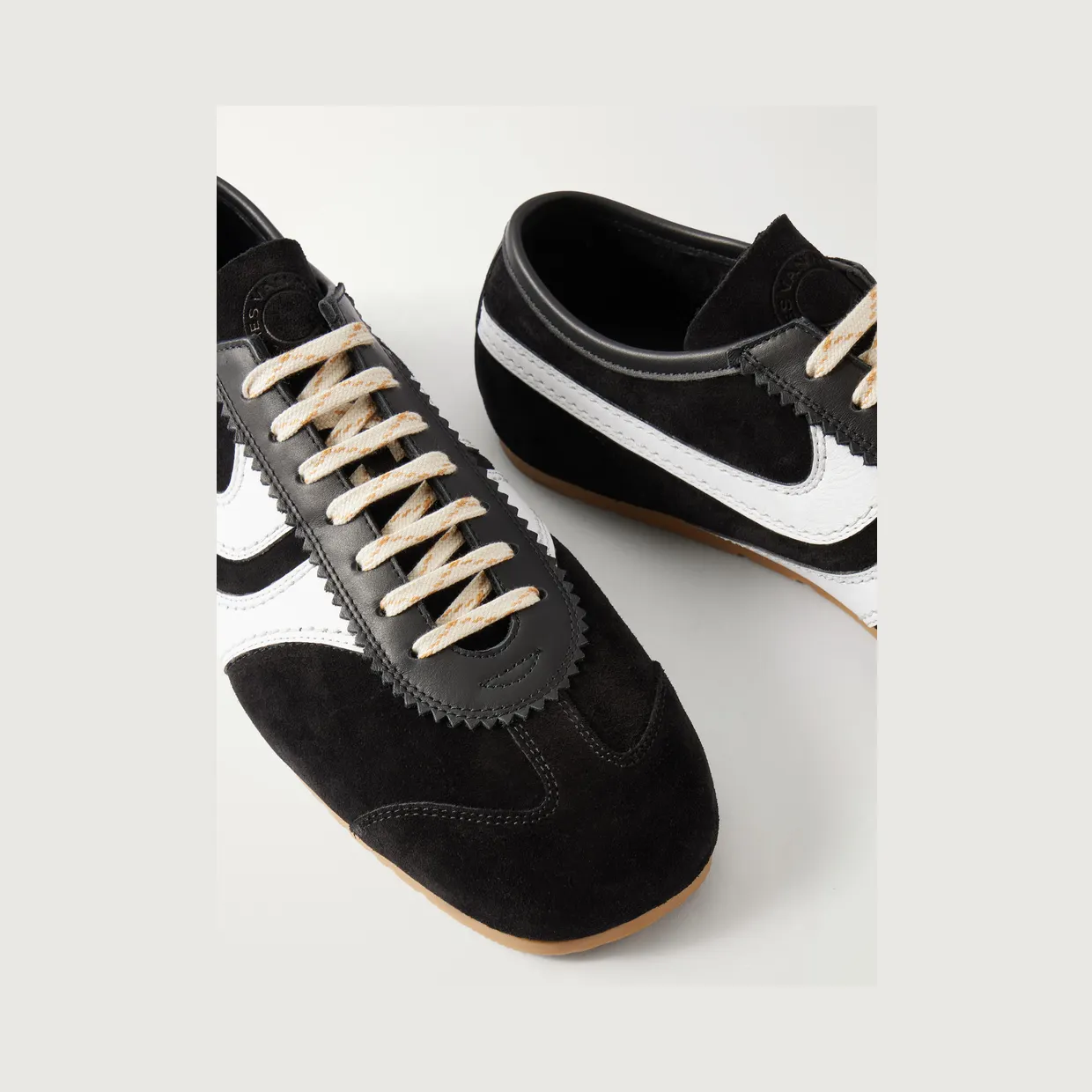 Dries Van Noten Leather-Trimmed Suede Sneakers Black (262-021700-0133) (5)