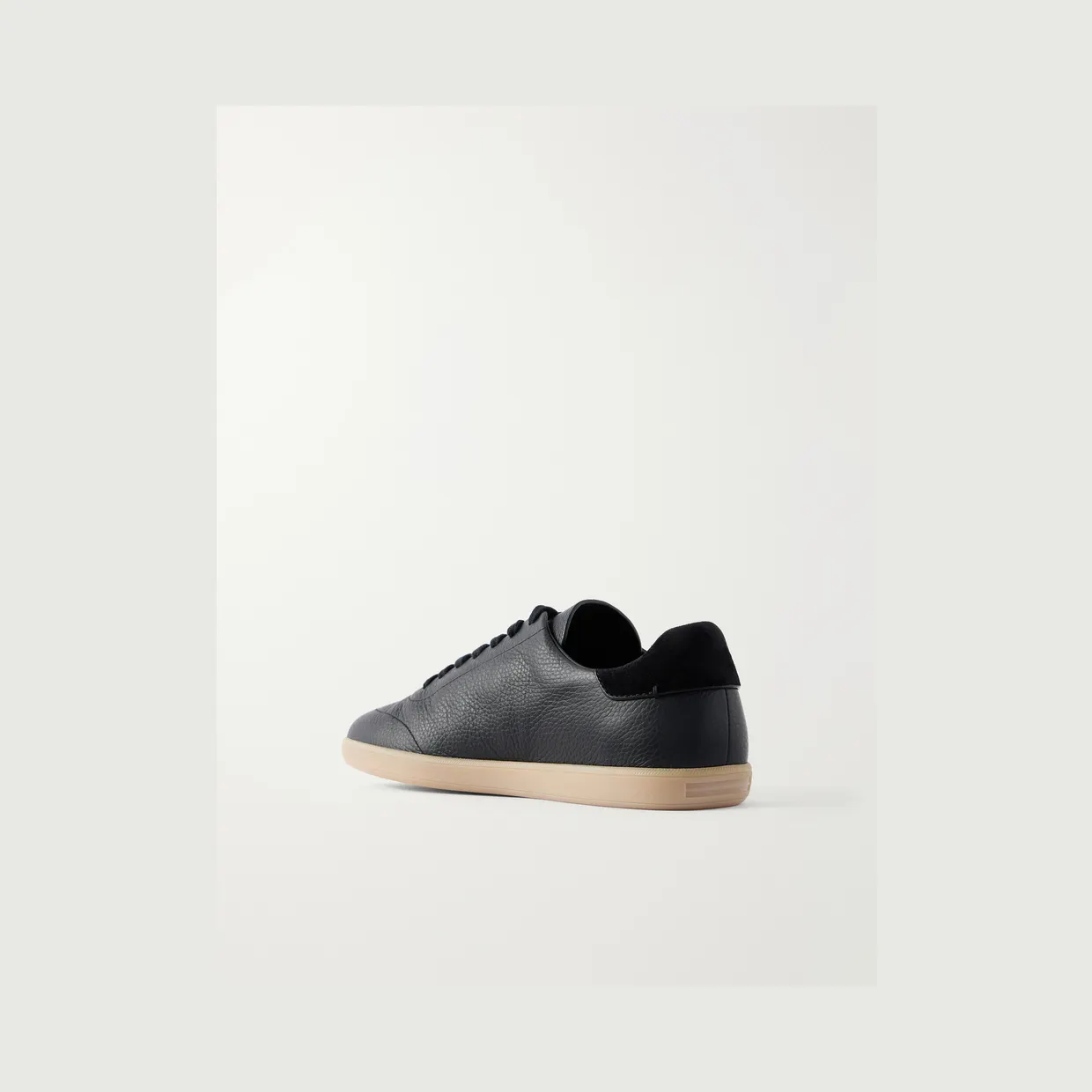 Zegna 232 Full-Grain Leather Sneakers Black (LHCVN) (4)
