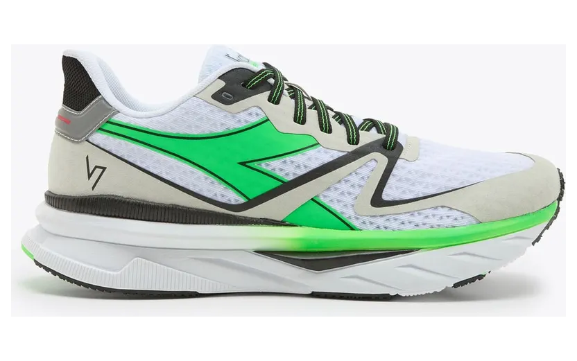 Diadora Atomo V7000 White Green Fluo Black (101.179073 C6030)